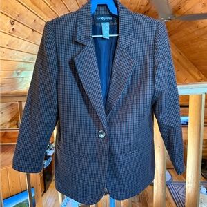 ⭐️Sag Harbor Vintage Houndstooth Blazer